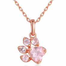 Load image into Gallery viewer, Rose Gold Puppy Paw Necklace - Tf Smart Shop