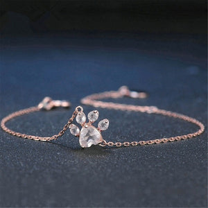 Rose Gold Puppy Paw Necklace - Tf Smart Shop