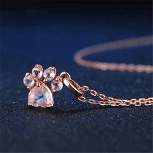 Load image into Gallery viewer, Rose Gold Puppy Paw Necklace - Tf Smart Shop